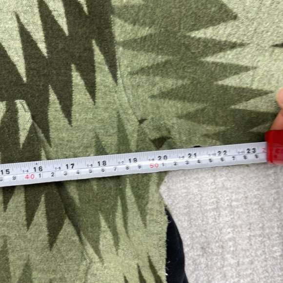 Hooké Mens Sz XS Apalachian Pullover Polar Fleece Green Aztec AOP Fishing Read - Picture 9 of 16